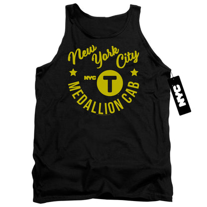 New York City Nyc Hipster Taxi Tee Mens Tank Top Shirt Black