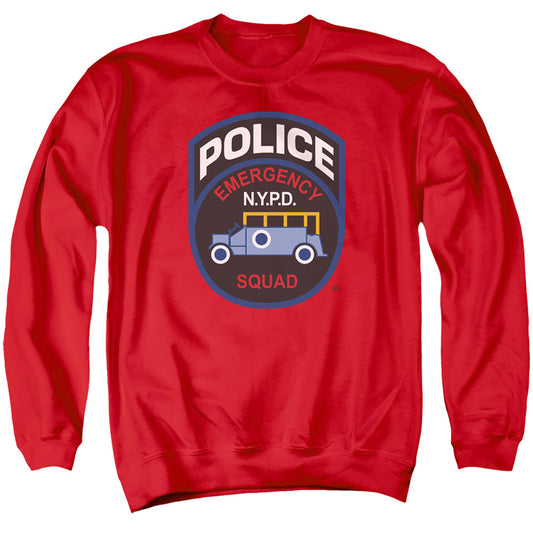 New York City Emergency Squad Mens Crewneck Sweatshirt Red