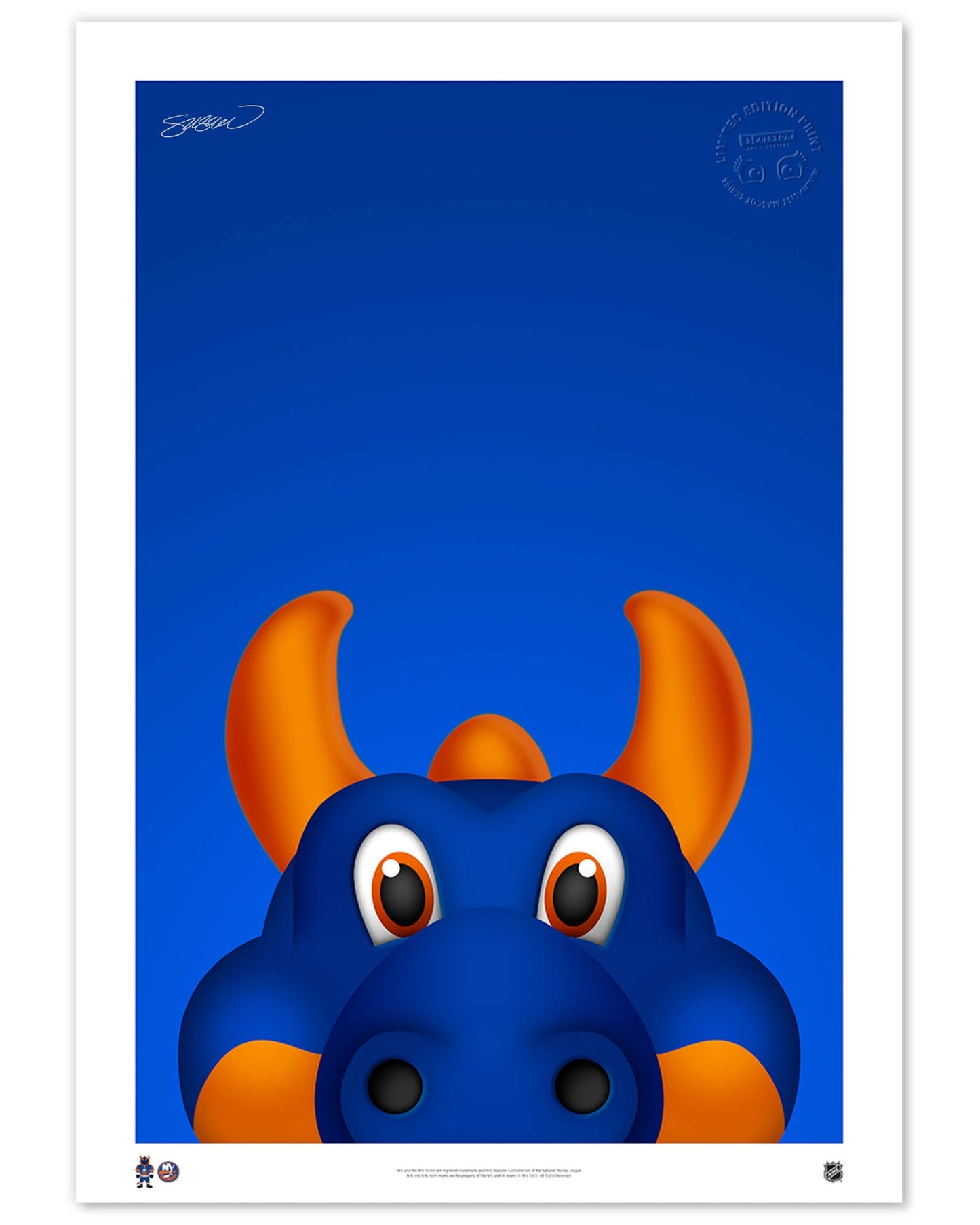 Minimalist Sparky The Dragon Art Print