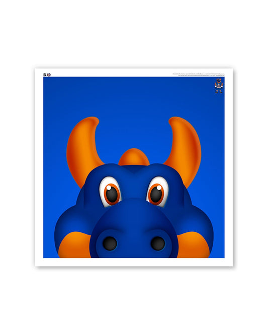 Minimalist Sparky The Dragon Art Print