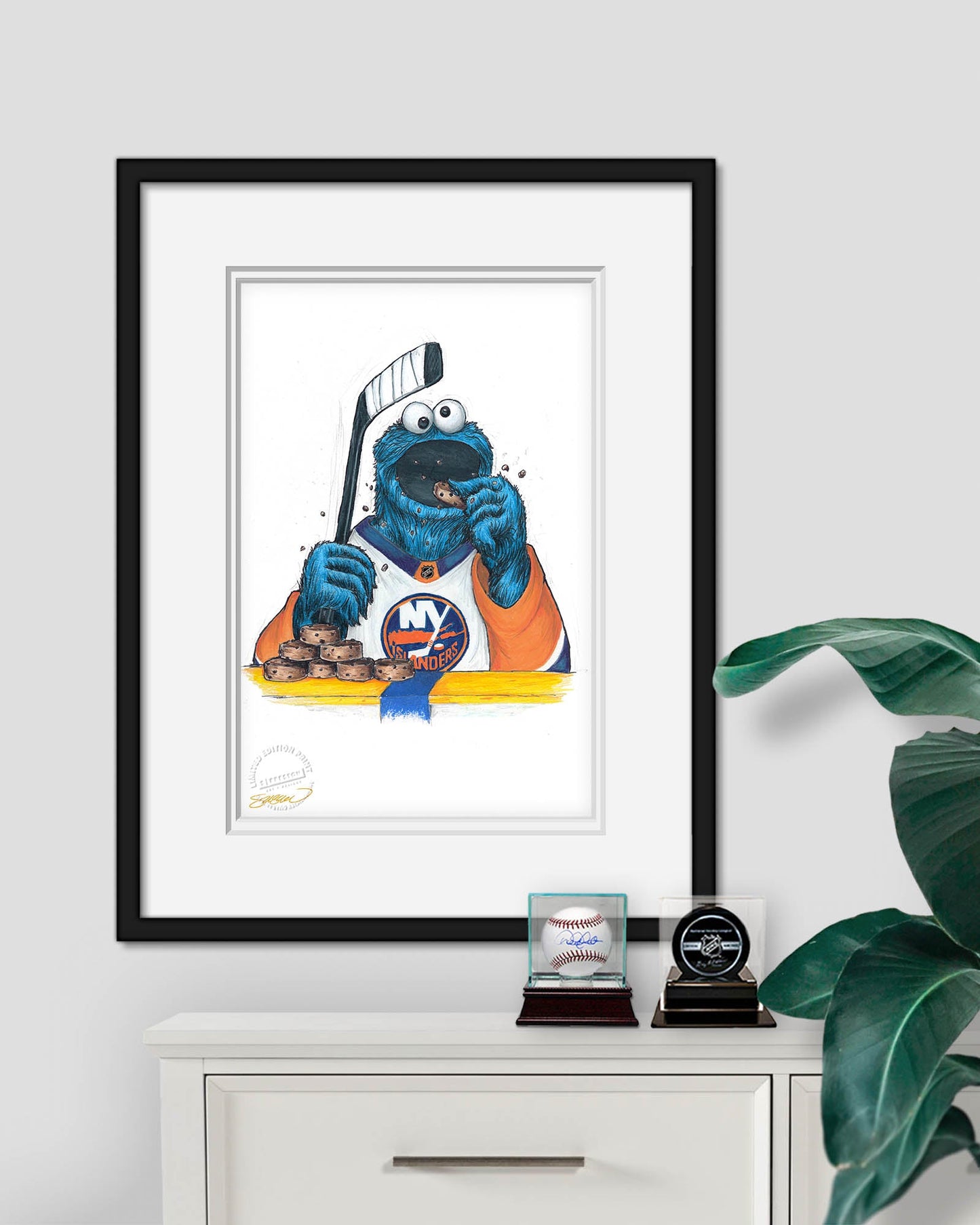 Cookie Monster x NHL Islanders Limited Edition Art Print