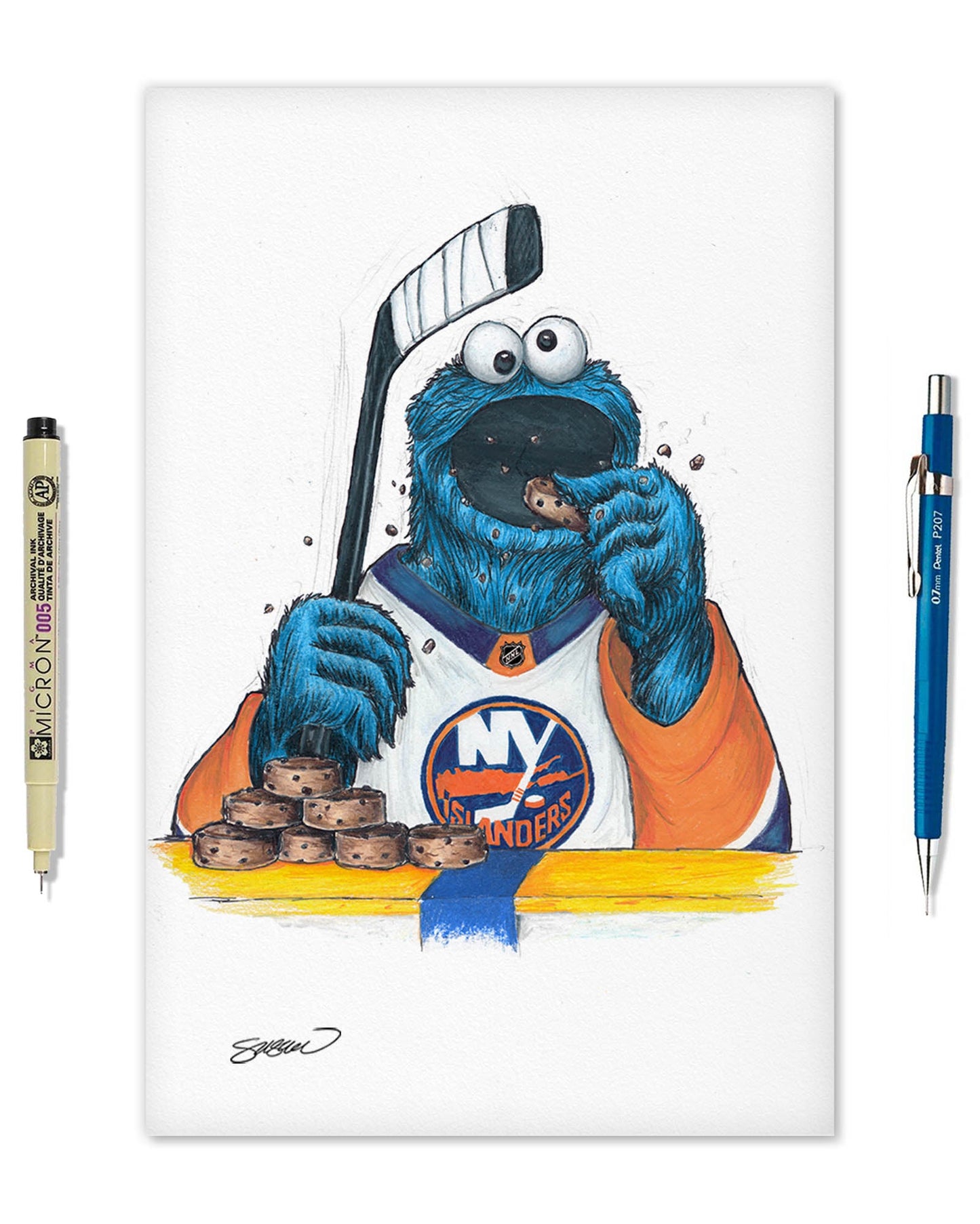 Cookie Monster x NHL Islanders Limited Edition Art Print