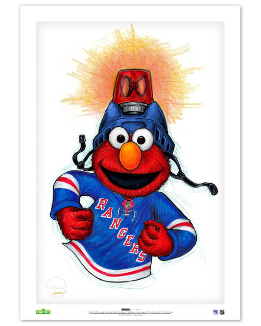 Elmo Loves Goals! x NHL Rangers Limited Edition Art Print
