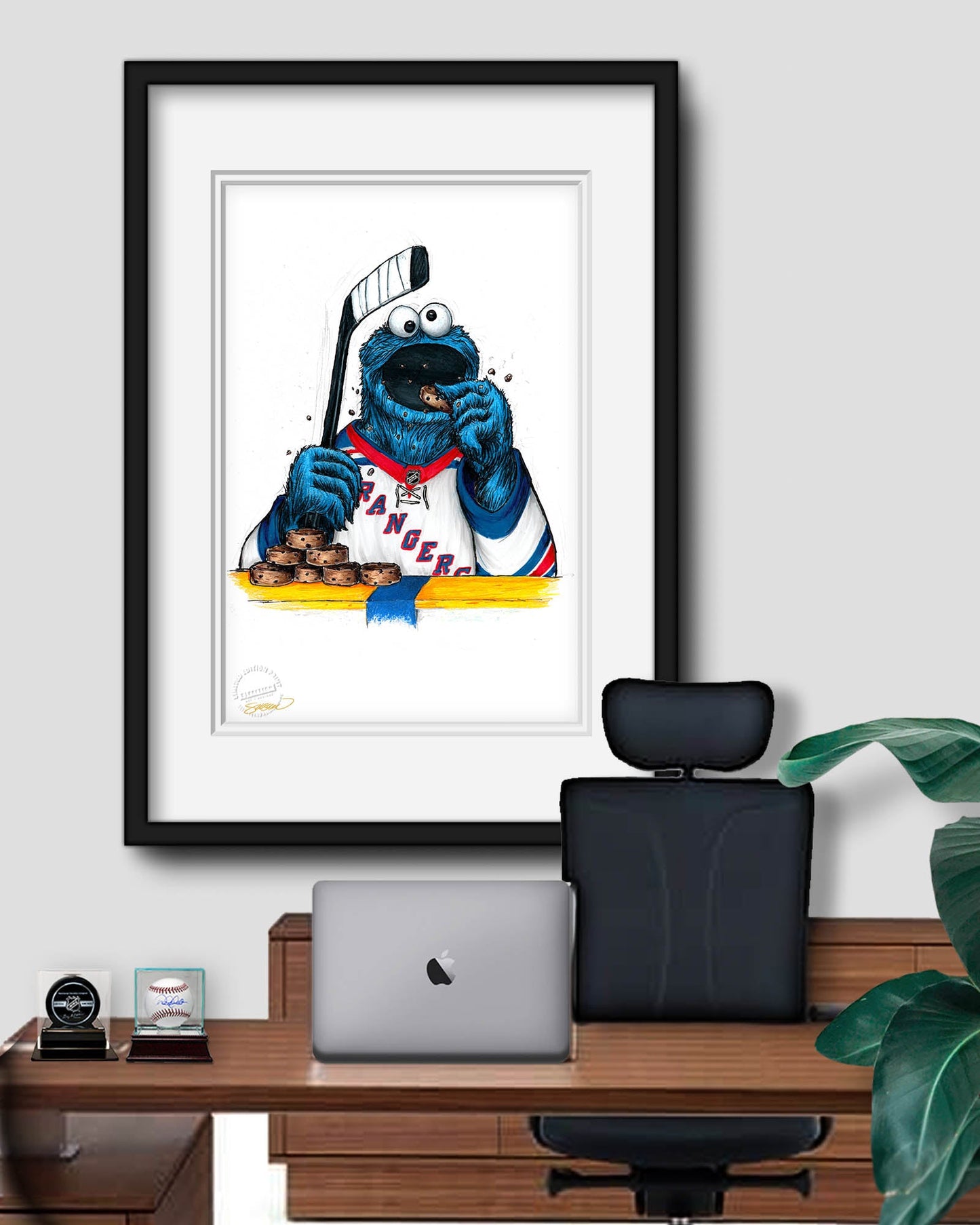 Cookie Monster x NHL Rangers Limited Edition Art Print
