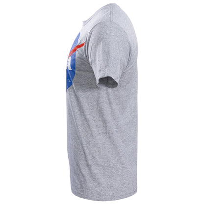 NASA Logo Men's Officially Licensed Short Sleeve Gray T-Shirt