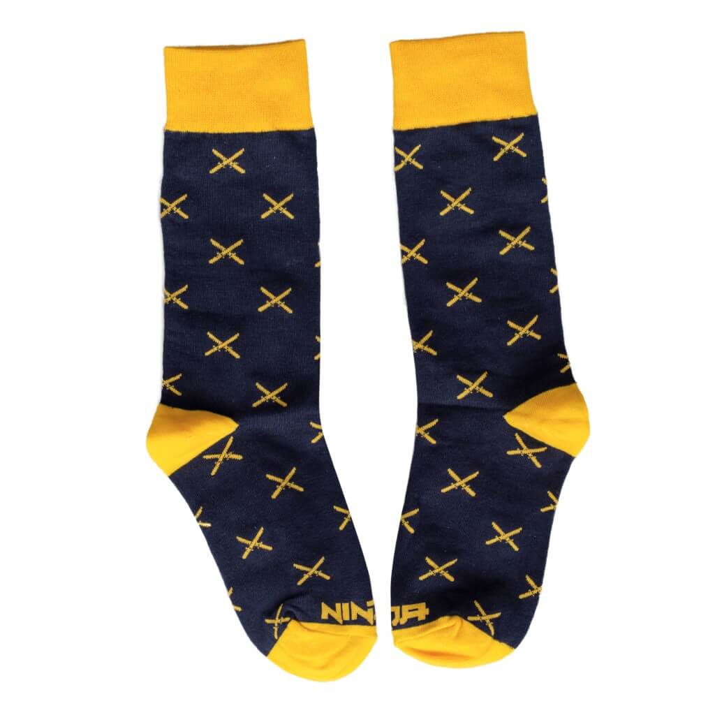 Fortnite Ninja Navy & Yellow Socks - Adult
