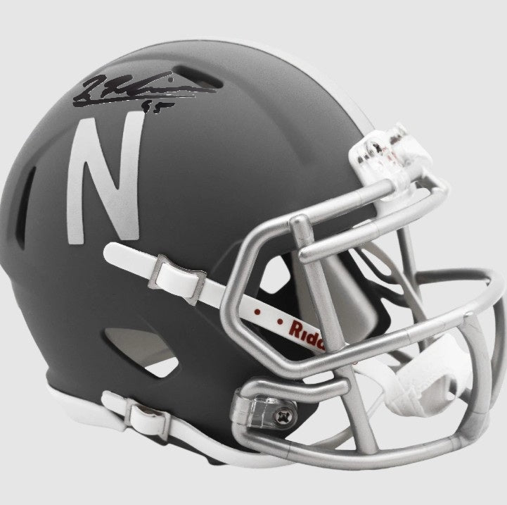 Ty Robinson Nebraska Cornhuskers Autographed NCAA College Football Slate Mini-Helmet