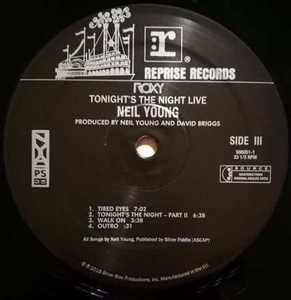 Neil Young – Roxy: Tonight's The Night Live (2-LP Vinyl) Vinyl Record