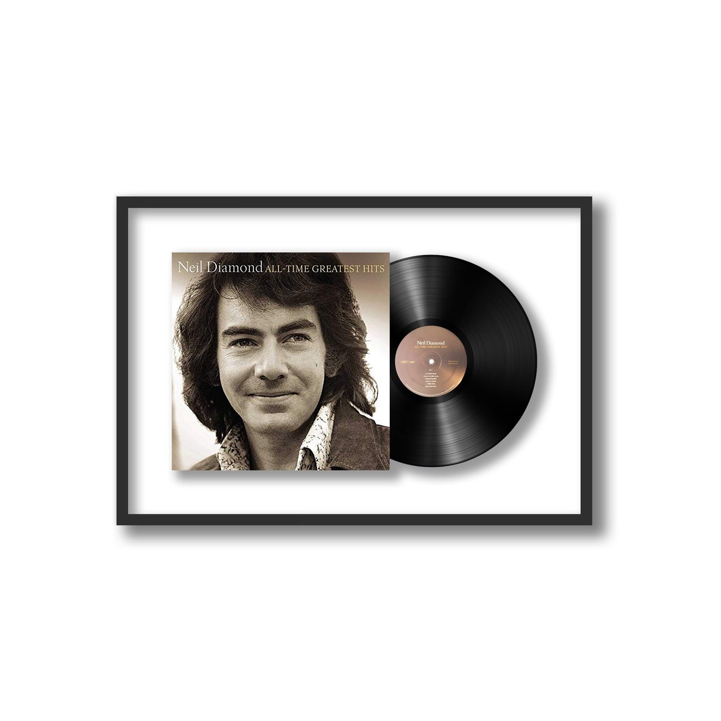 Neil Diamond All-Time Greatest Hits Framed Vinyl Record