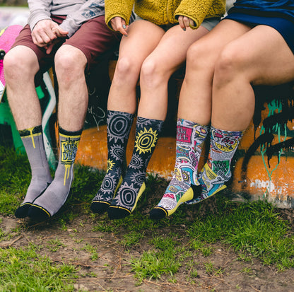 New Deal Napkin Logo Adult Crew Socks