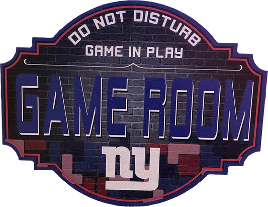 New York Giants 12" Game Room Wood Sign