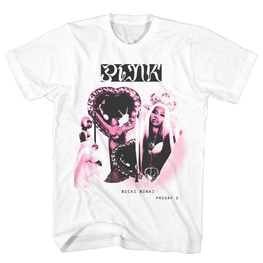 Nicki Minaj White Heart Collage Mens T Shirt White