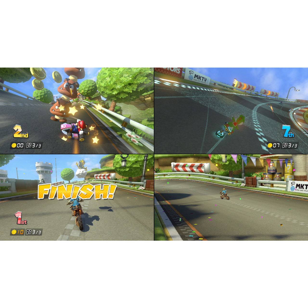 Nintendo - Switch Console Neon Red & Blue: OLED Model - Mario Kart 8 Deluxe Bundle (2024)