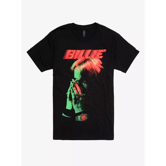 Billie Eilish Mens T Shirt Hands Face Cover - Official Black