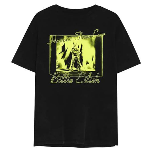 Billie Eilish Mens T Shirt Happier than Ever Album Official Black