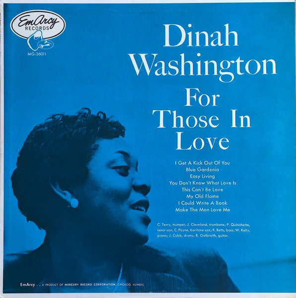 Dinah Washington - For Those In Love (Blk) [180 Gram] (Hol) Vinyl Record Album Cover