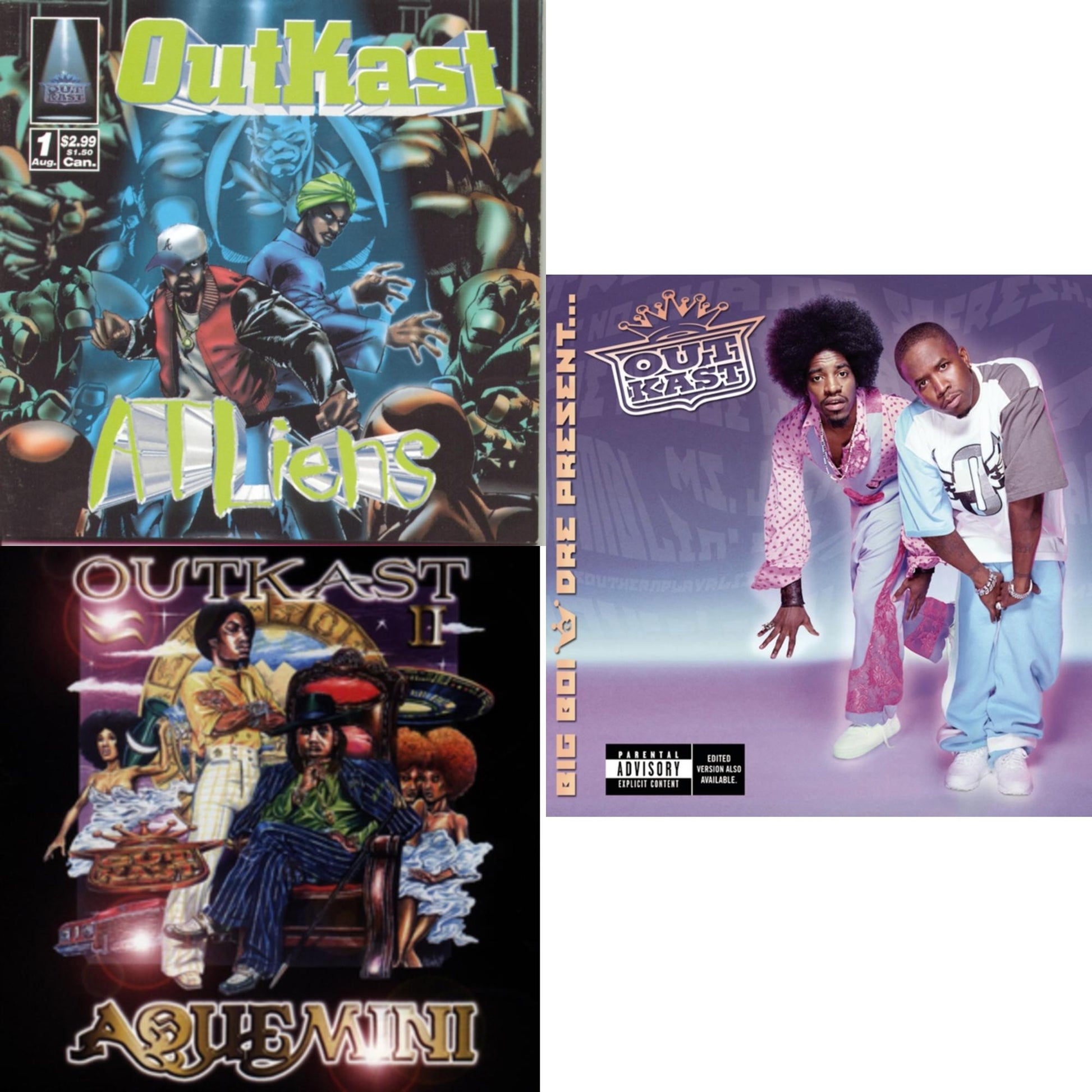 Outkast - Atliens & Aquemini & Big Boi & Dre Present Outkast (Explicit) - CD Bundle