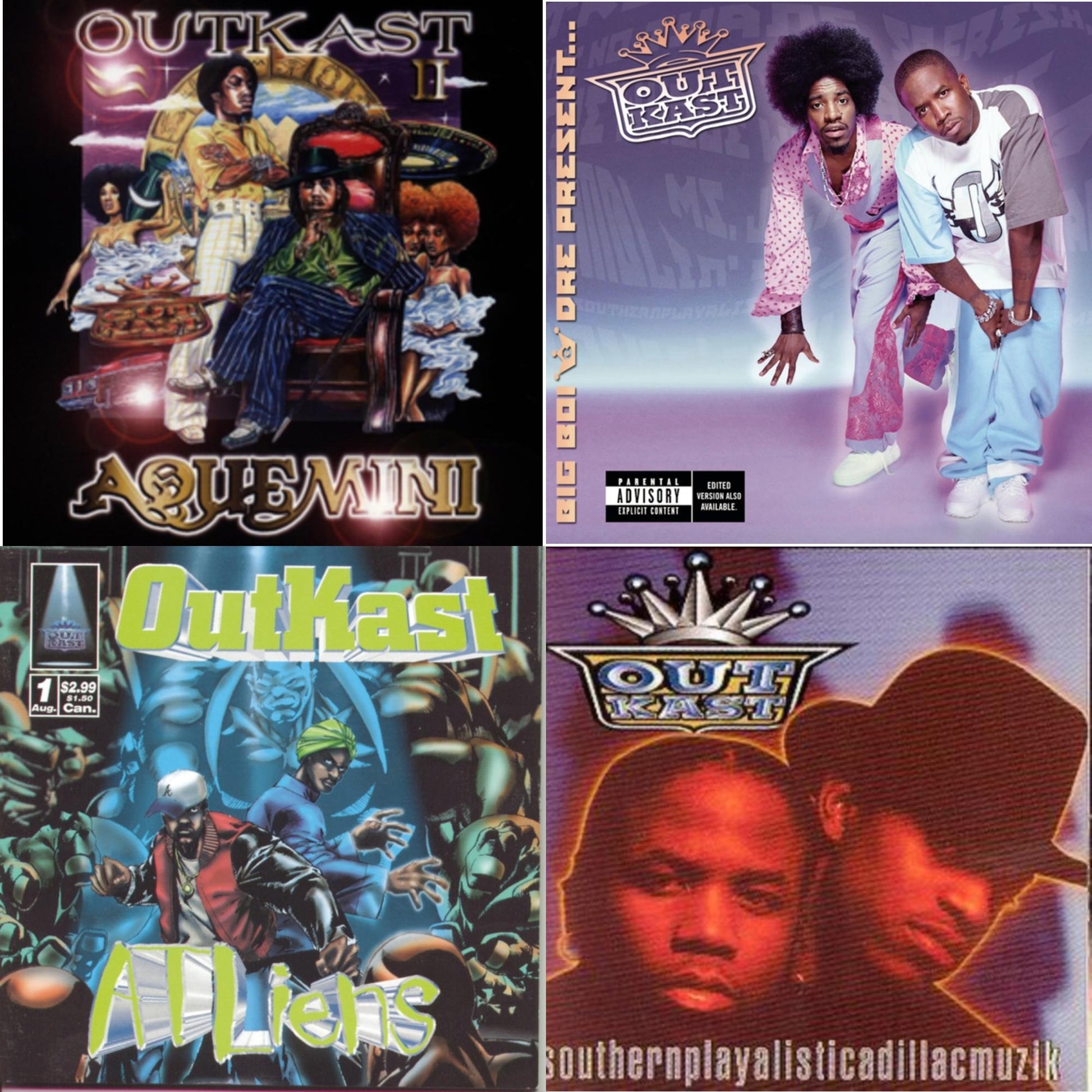 Outkast - Southernplayalisticadillacmuzik & Atliens & Aquemini & Big Boi & Dre Present Outkast (Explicit) - CD Bundle