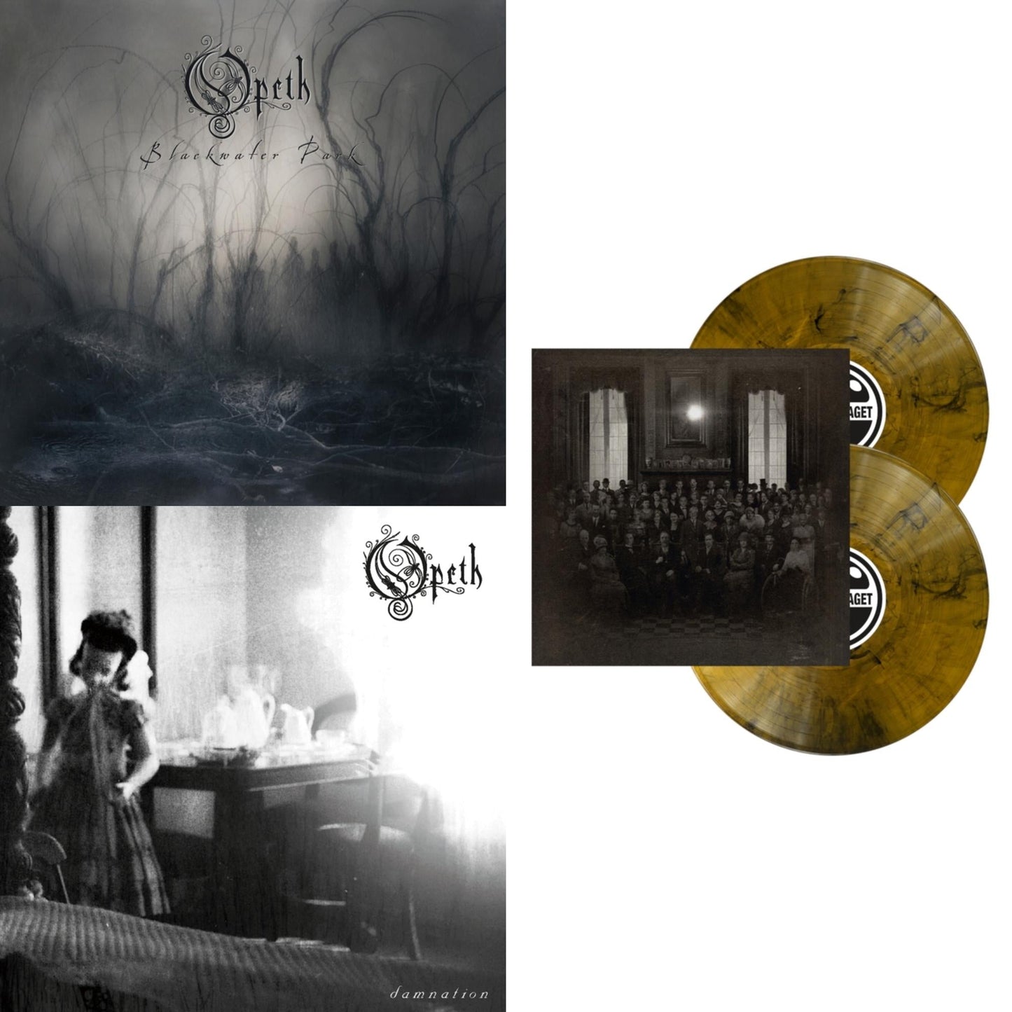 Opeth - Blackwater Park (20Th Anniversary Edition/2LP/White/Black Smokey Light Transparent Vinyl) & Damnation (20Th Anniversary Edition) (180G) & Last Will & Testament (2LP/Gold & Black Marble Vinyl)