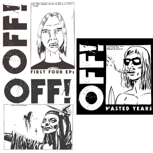Off! - First Four Eps (Deep Purple LP Vinyl) (I) & Off! (Color LP Vinyl) & Wasted Years