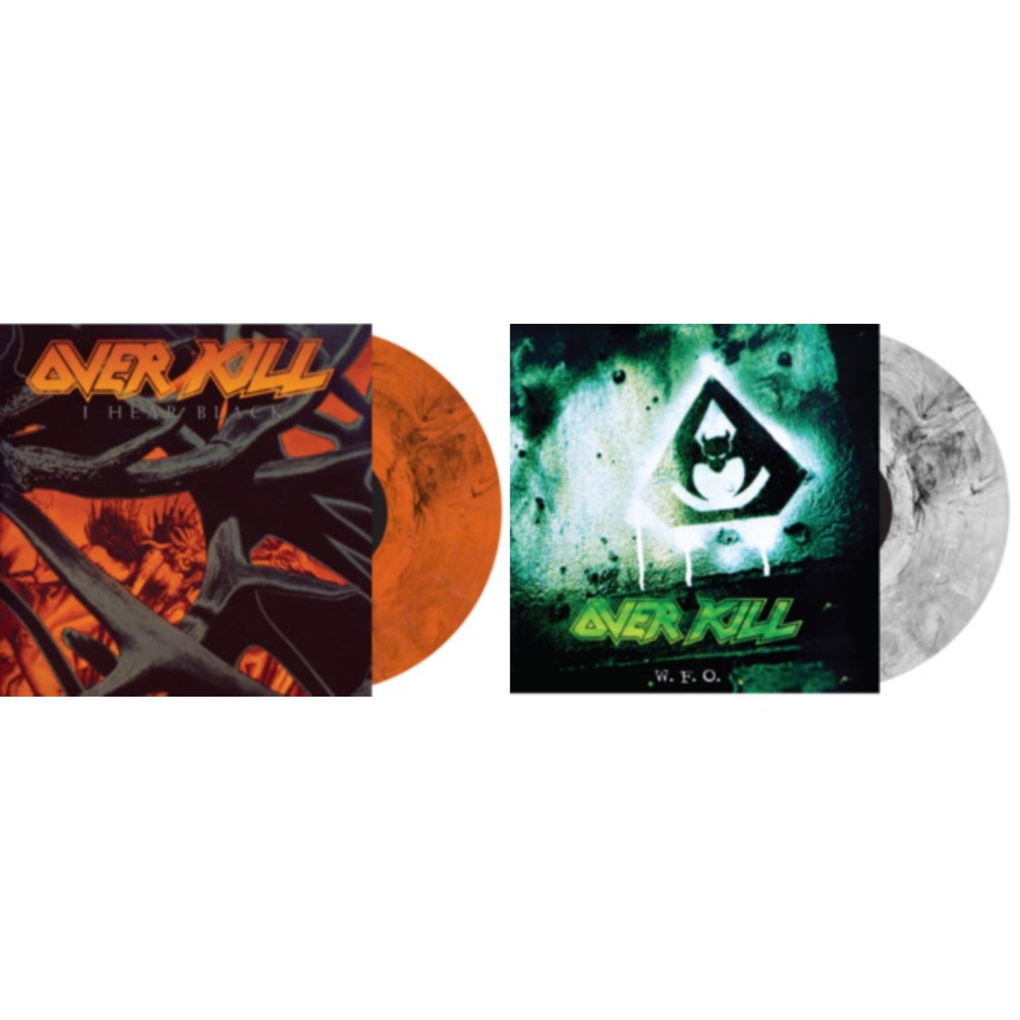 Overkill - I Hear Black & W.F.O. - LP Vinyl Bundle