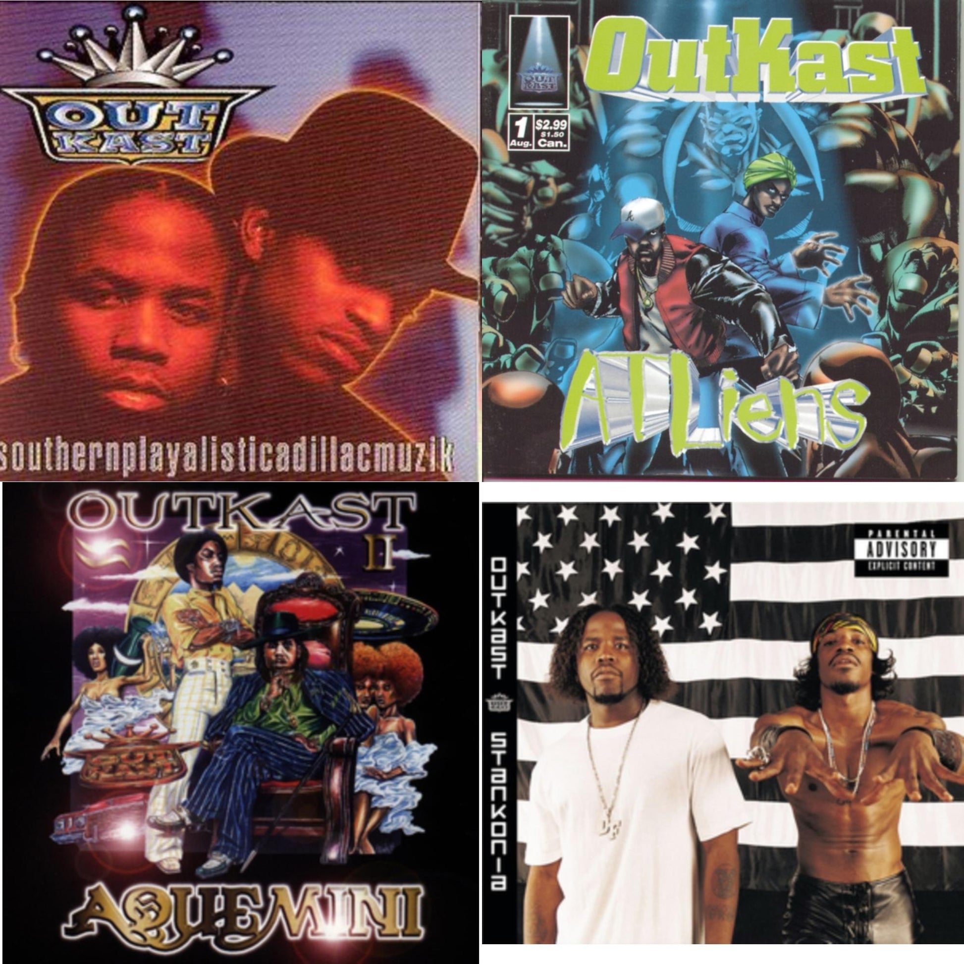 Outkast - Southernplayalisticadillacmuzik & Atliens & Aquemini & Stankonia - CD Bundle