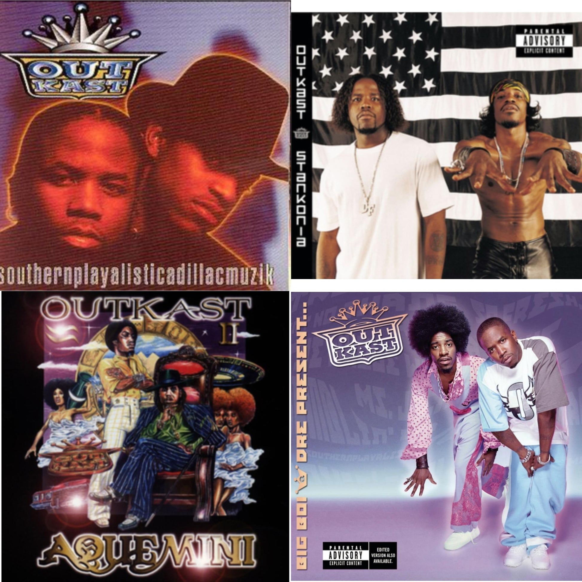 Outkast - Southernplayalisticadillacmuzik & Aquemini & Stankonia & Big Boi & Dre Present Outkast (Explicit) - CD Bundle