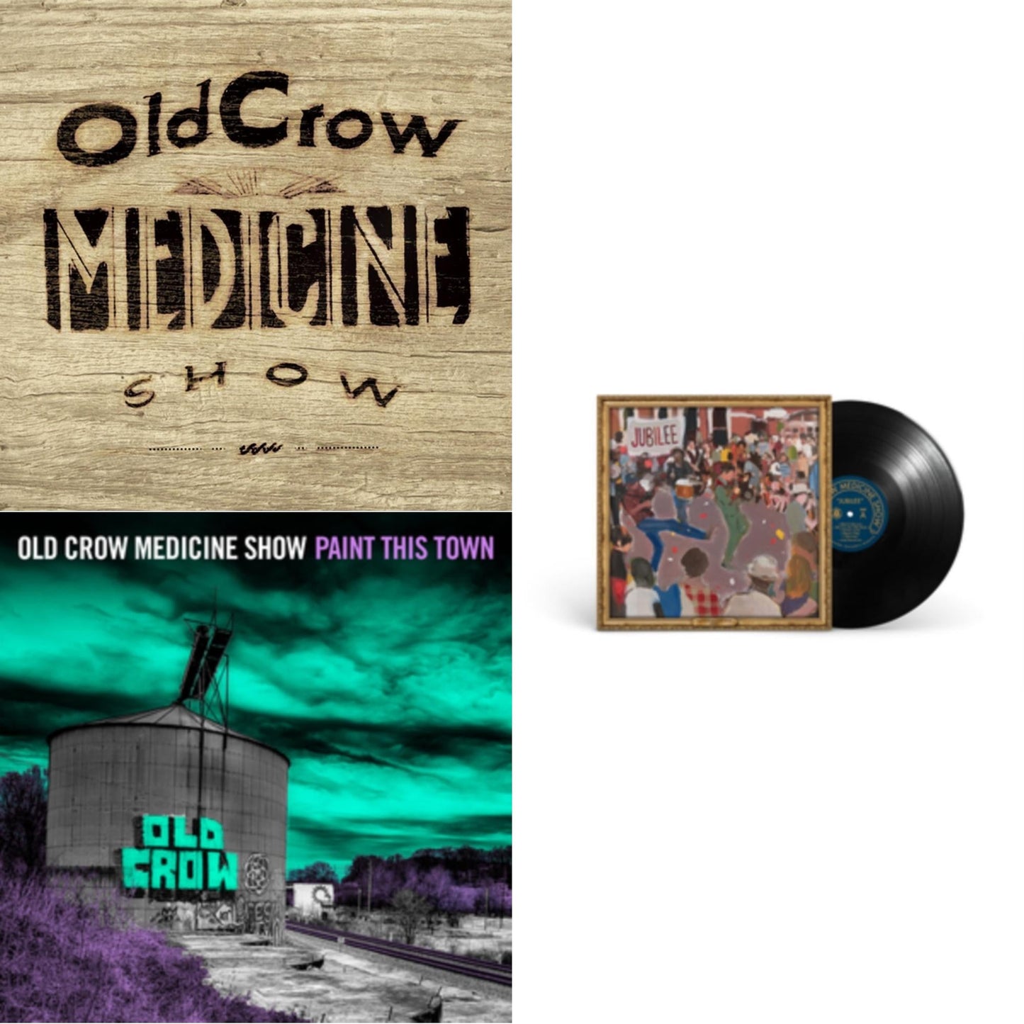 Old Crow Medicine Show - Carry Me Back (Coke Bottle Clear LP Vinyl) & Paint This Town (Random Jacket Clear LP Vinyl) & Jubilee