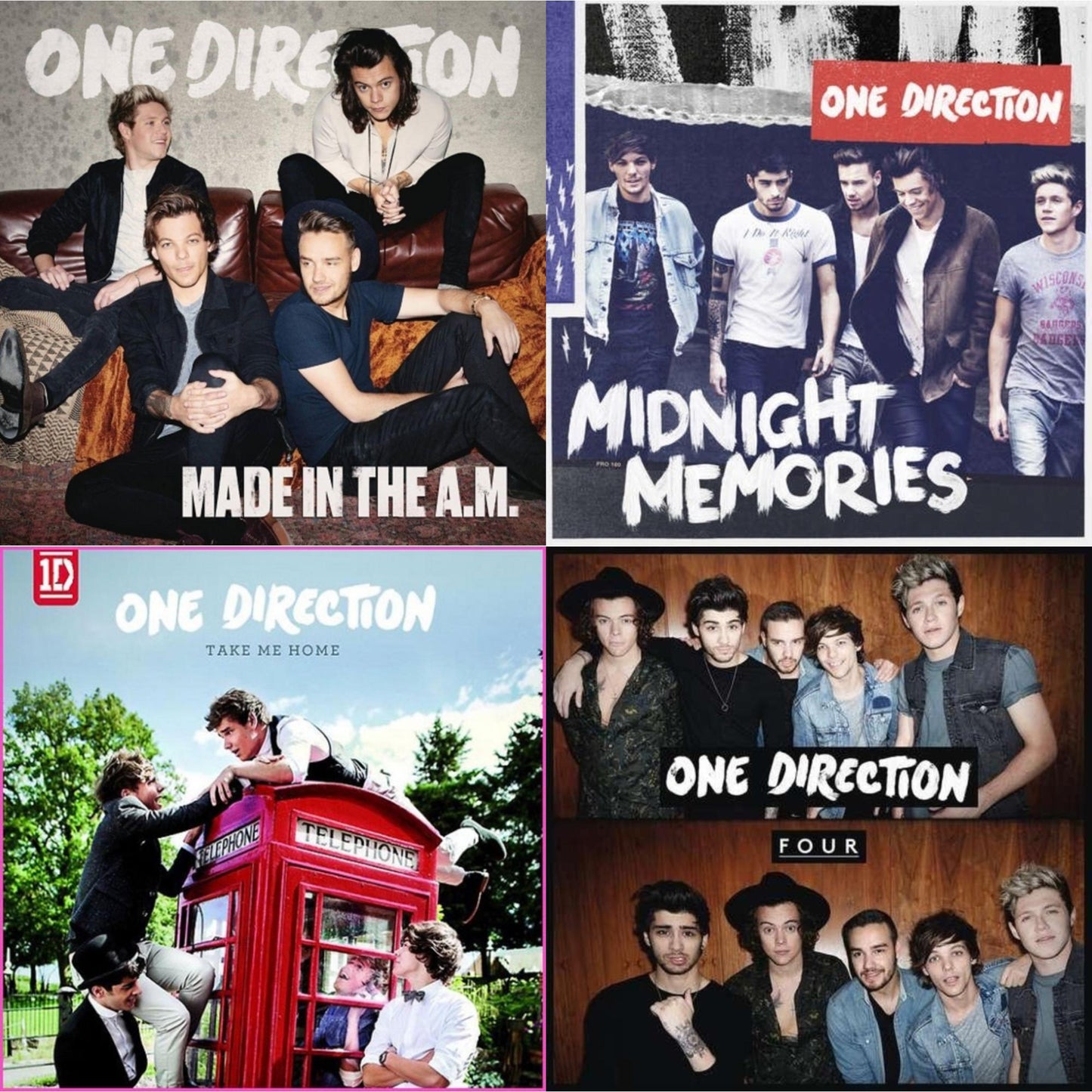 One Direction - Take Me Home & Four & Made In The A.M. & Midnight Memories - CD Bundle