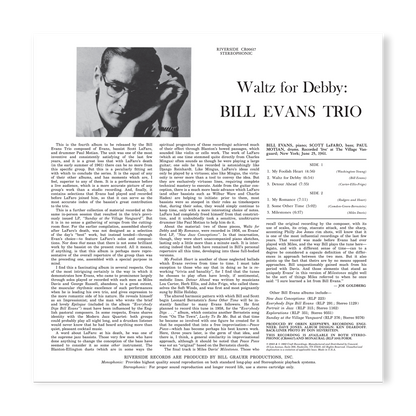Waltz For Debby (Original Jazz Classics Series) (180g LP) Vinyl Record