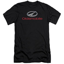 Load image into Gallery viewer, Oldsmobile Modern Logo Premium Bella Canvas Slim Fit Mens T Shirt Black