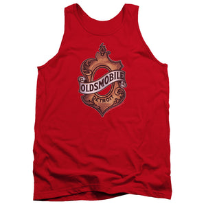 Oldsmobile Detroit Emblem Mens Tank Top Shirt Red