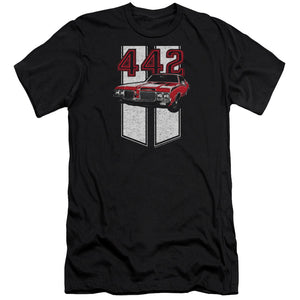 Oldsmobile 442 Premium Bella Canvas Slim Fit Mens T Shirt Black