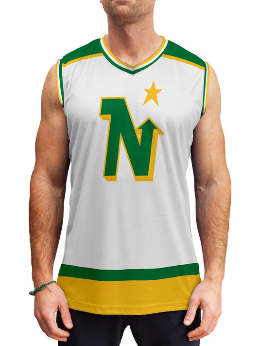 Minnesota North Stars Retro White Alternate Hockey Tank