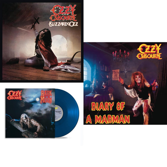 Ozzy Osbourne - Bark At The Moon (40Th Anniversary) (Translucent Cobalt Blue LP Vinyl) & Blizzard Of Ozz (180G/30Th Anniversary Legacy Edition) & Diary Of A Madman (180G)