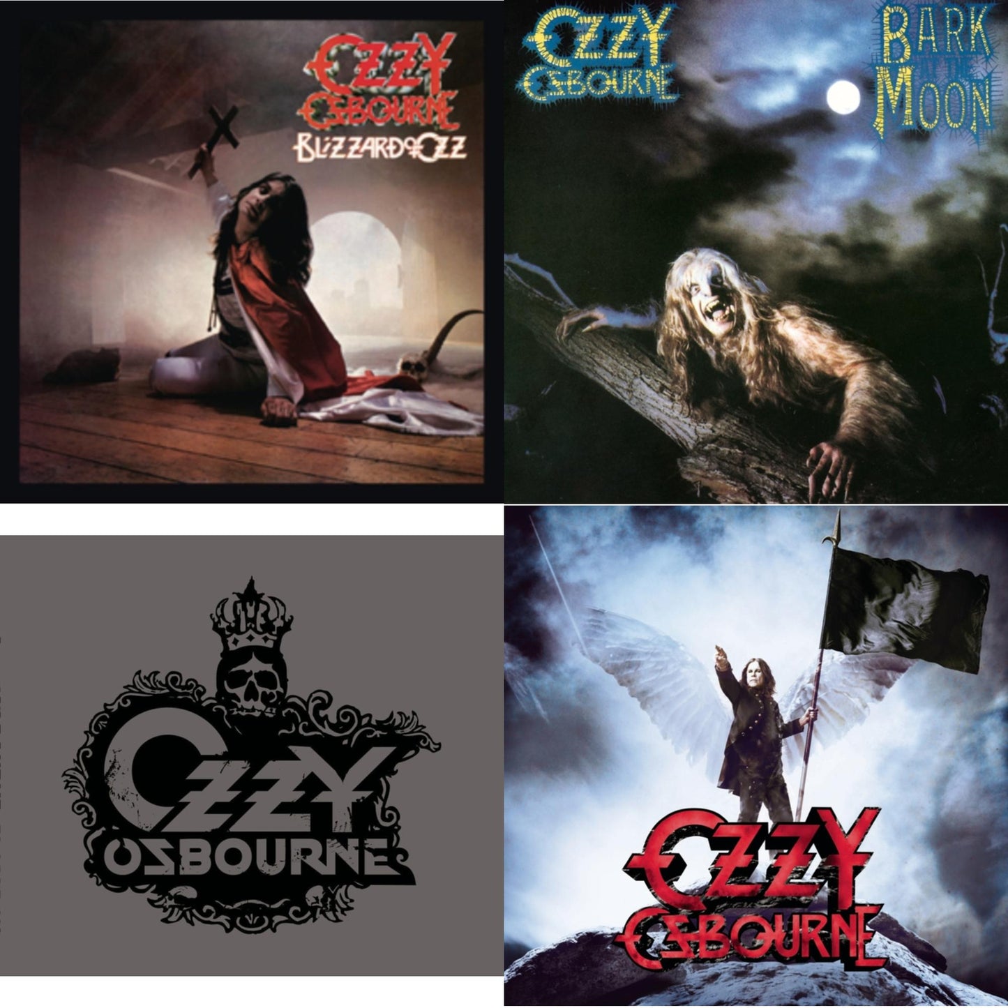 Ozzy Osbourne - Blizzard Of Ozz & Bark At The Moon & Black Rain & Scream - CD Bundle