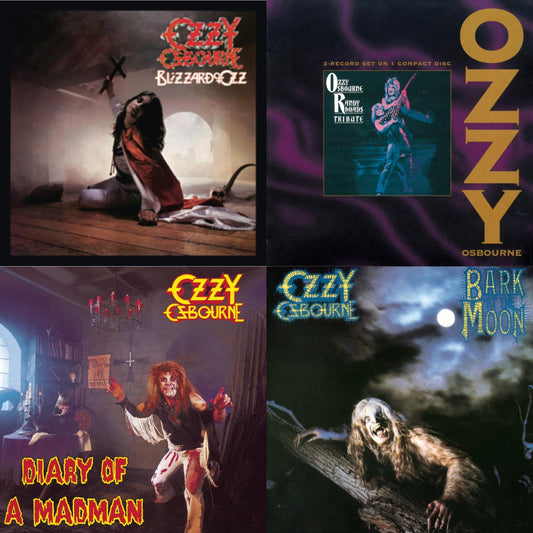 Ozzy Osbourne - Blizzard Of Ozz & Diary Of A Madman & Bark At The Moon & Tribute - CD Bundle