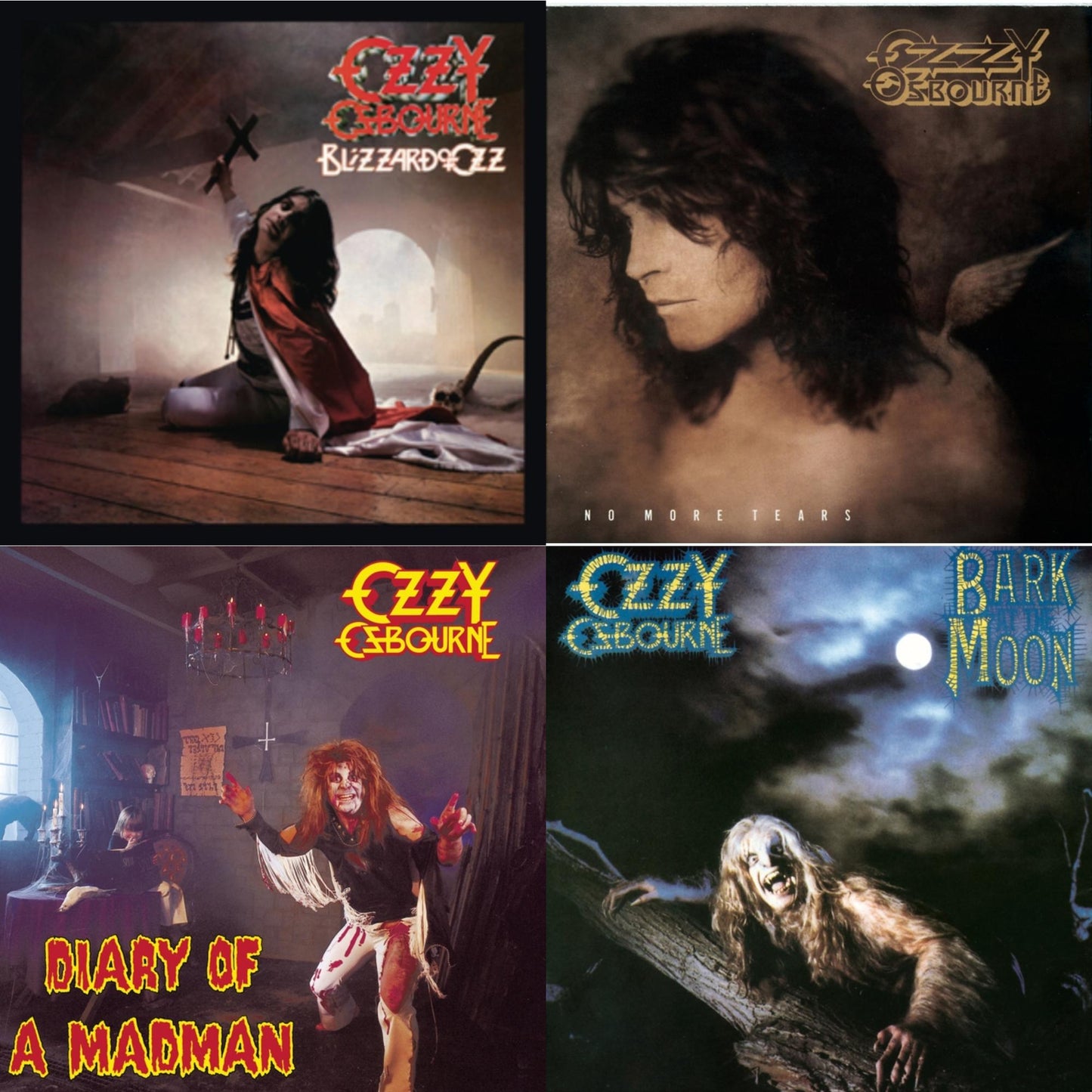 Ozzy Osbourne - Blizzard Of Ozz & No More Tears & Diary Of A Madman & Bark At The Moon - CD Bundle