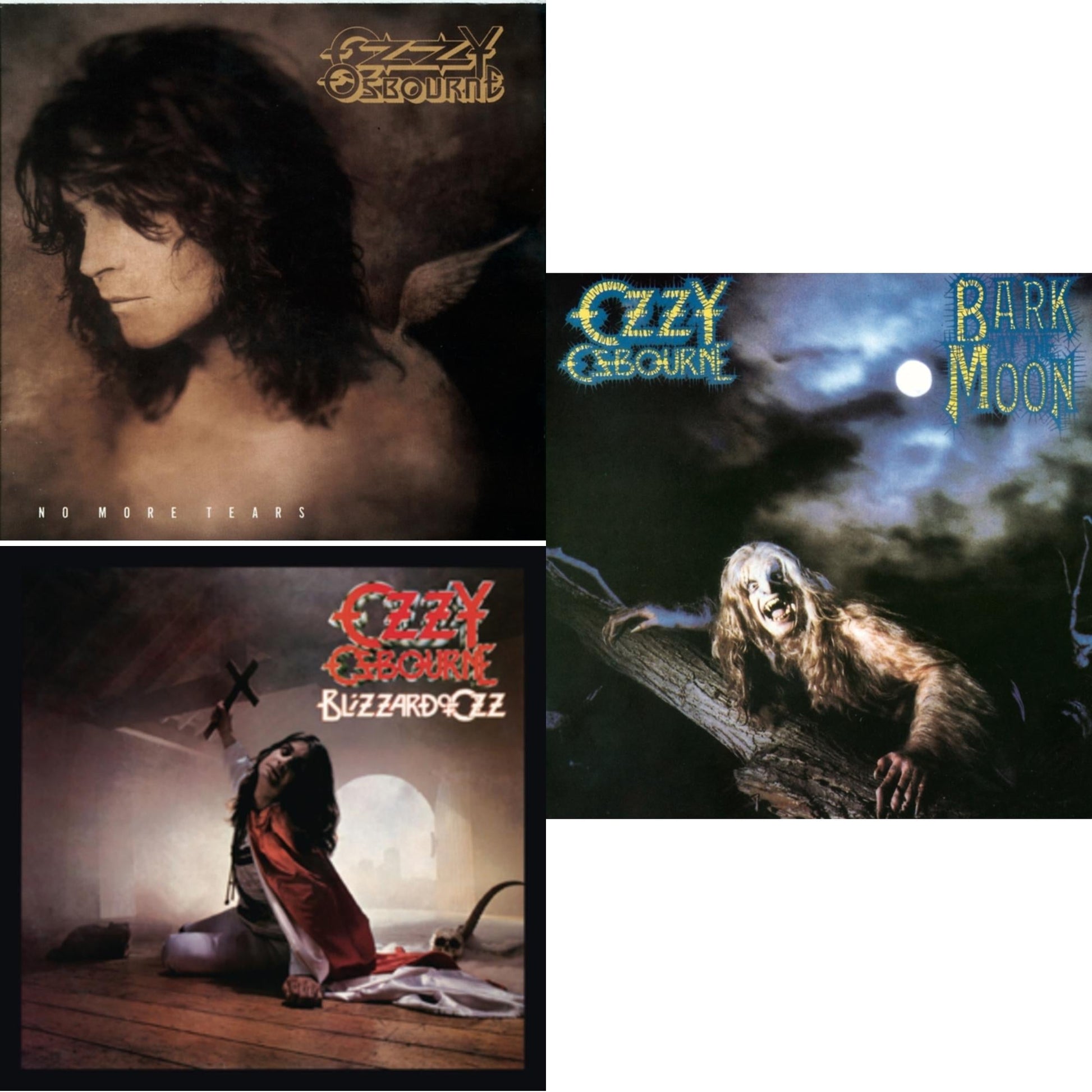Ozzy Osbourne - Blizzard Of Ozz & No More Tears & Bark At The Moon - CD Bundle