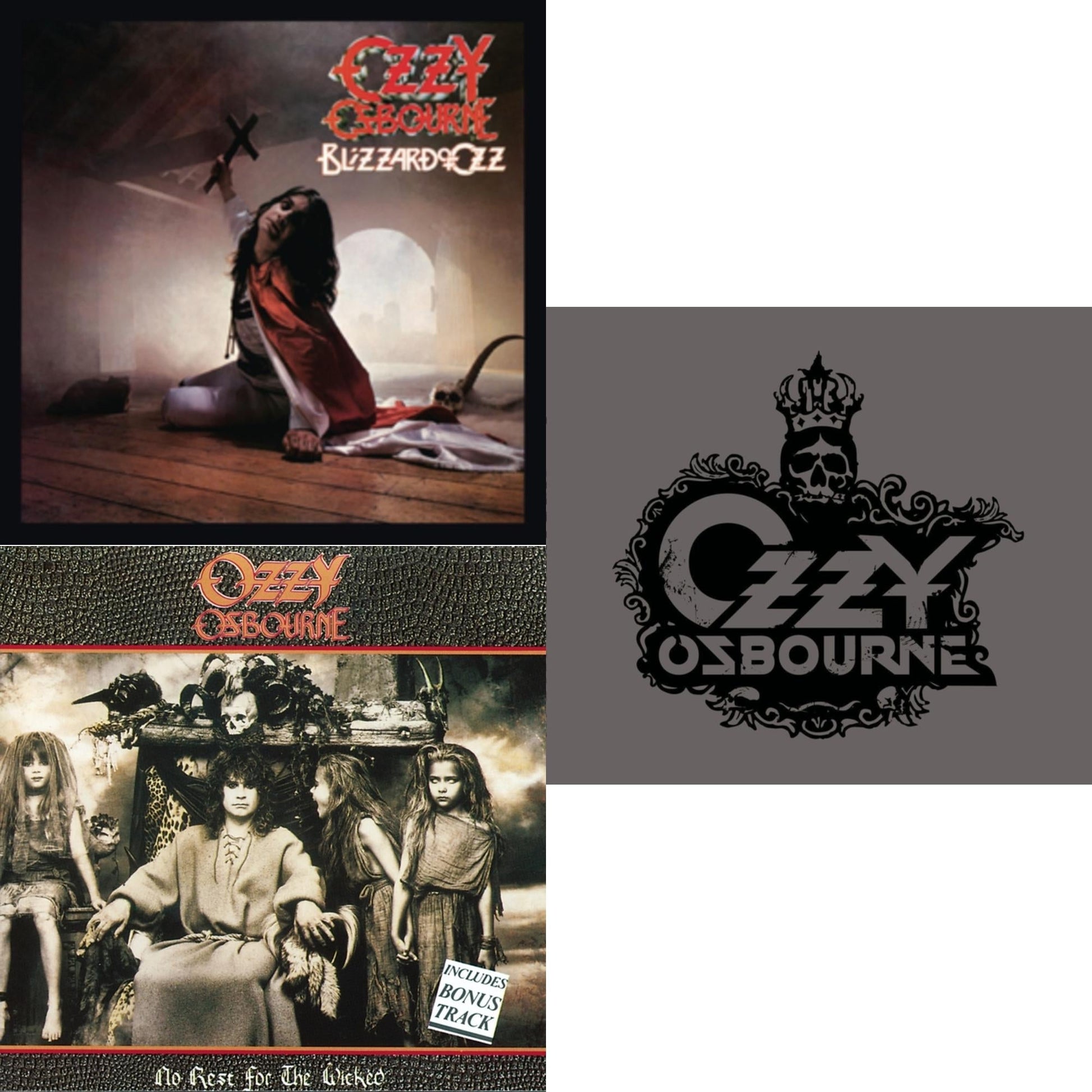 Ozzy Osbourne - Blizzard Of Ozz & No Rest For The Wicked & Black Rain - CD Bundle