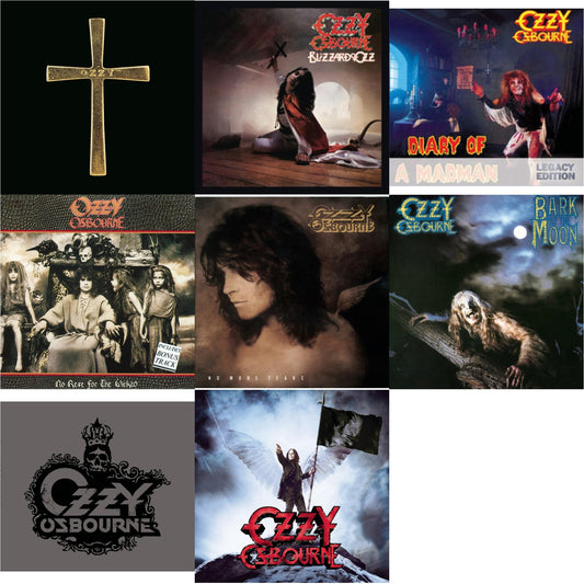 Ozzy Osbourne - Ozzman Cometh & Blizzard Of Ozz & Diary Of A Madman & No Rest For The Wicked & No More Tears & Bark At The Moon & Black Rain & Scream - CD Bundle