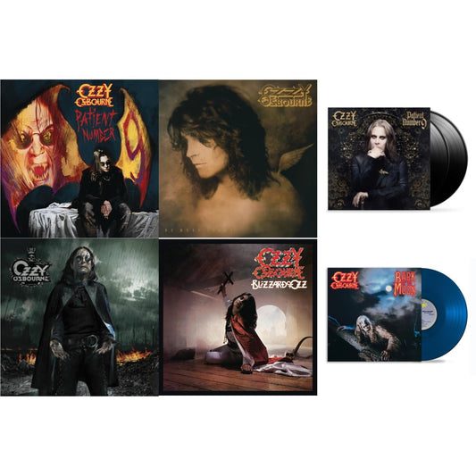 Ozzy Osbourne - No More Tears (2LP) & Patient Number 9 & Black Rain (2LP) & Patient #9 (2LP/Alternative Todd Mcarlane Cover/Comic Book & Bark At The Moon (40Th Anniversary) (Translucent Cobalt Blue LP Vinyl) & Blizzard Of Ozz (180G/30Th Anniversary
