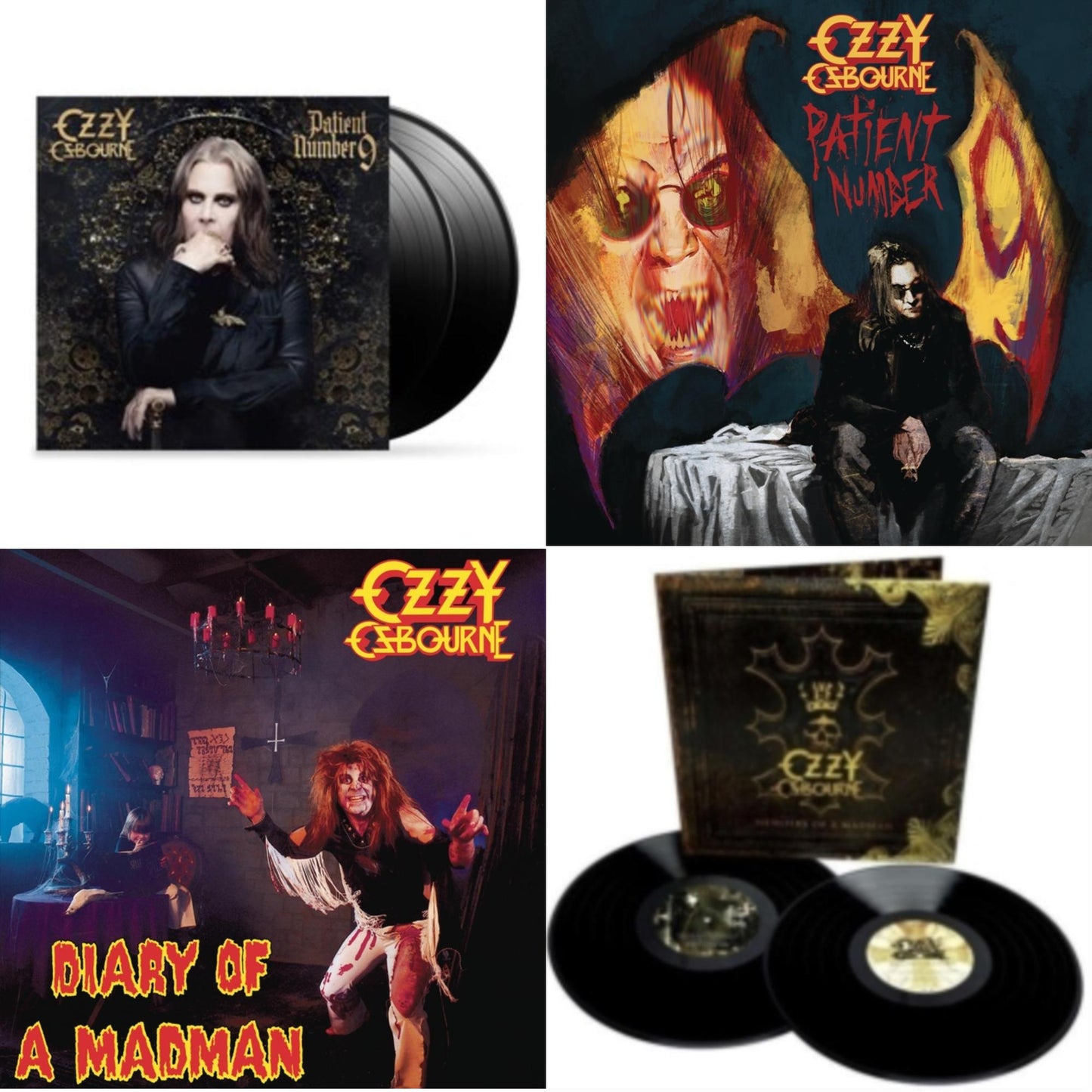 Ozzy Osbourne - Patient Number 9 & Patient #9 (2LP/Alternative Todd Mcarlane Cover/Comic Book & Diary Of A Madman (180G) & Memoirs Of A Madman (2LP/180G/Gatefold)