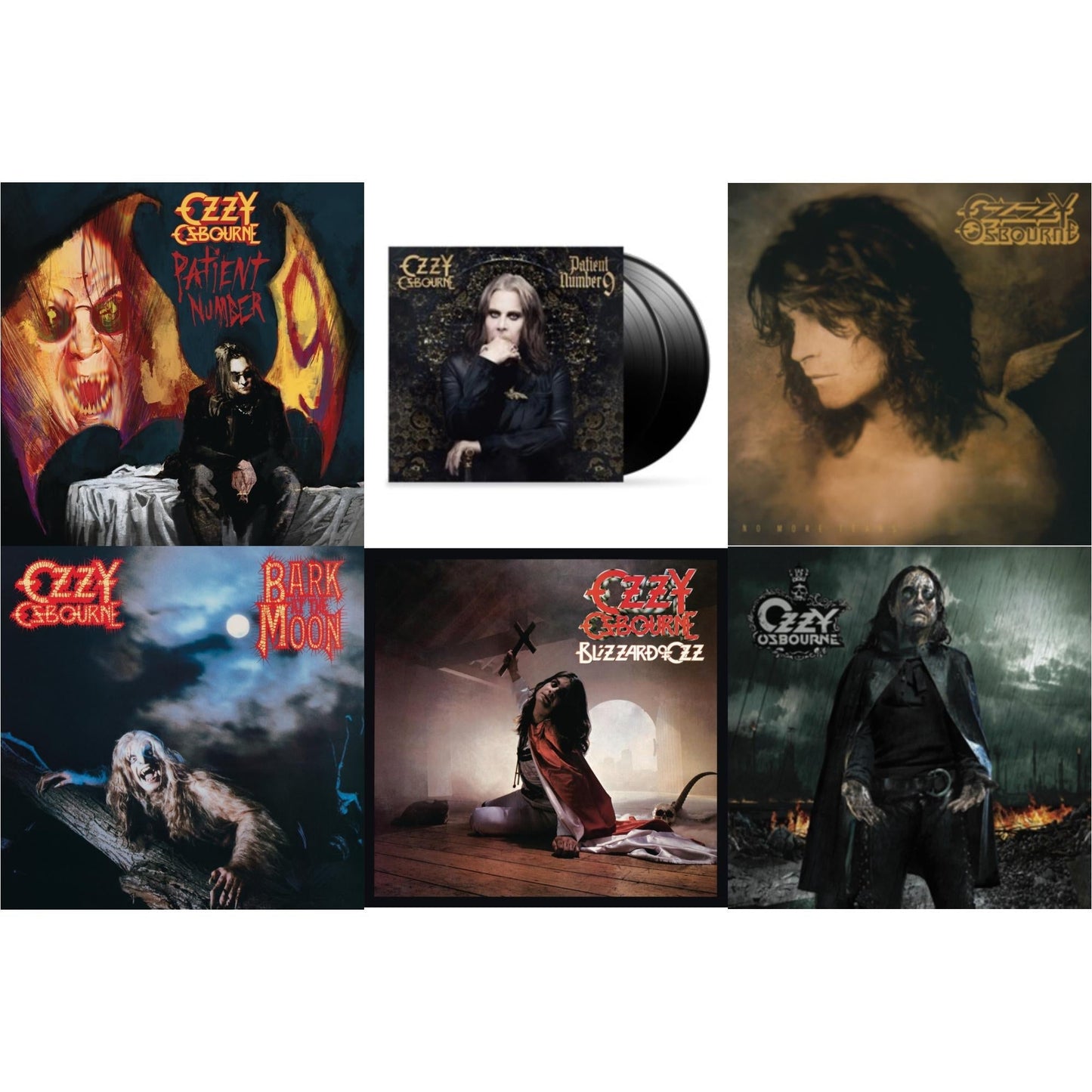 Ozzy Osbourne - Patient #9 (2LP/Alternative Todd Mcarlane Cover/Comic Book & Patient Number 9 & No More Tears (2LP) & Bark At The Moon & Blizzard Of Ozz (180G/30Th Anniversary Legacy Edition) & Black Rain (2LP)