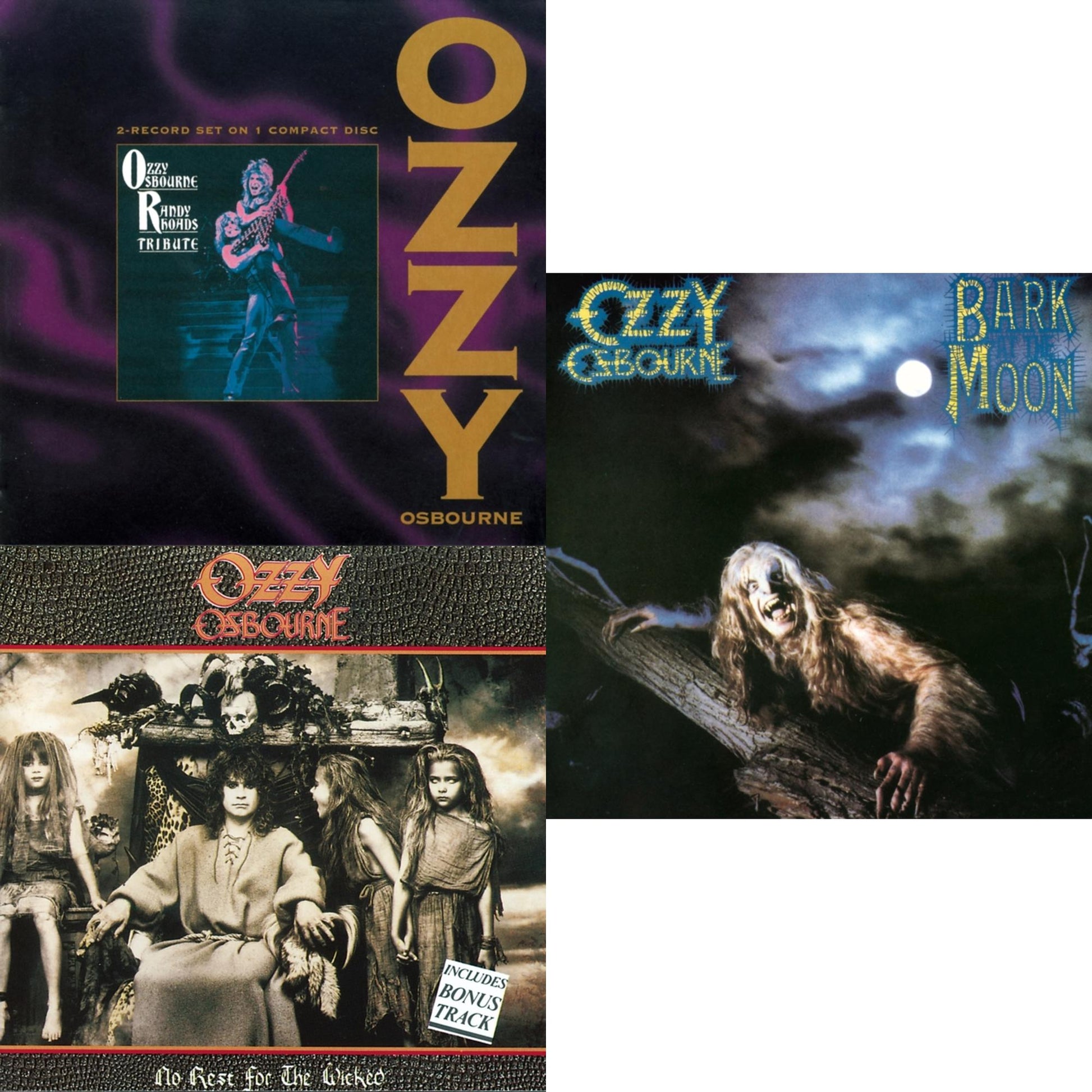 Ozzy Osbourne - No Rest For The Wicked & Bark At The Moon & Tribute - CD Bundle