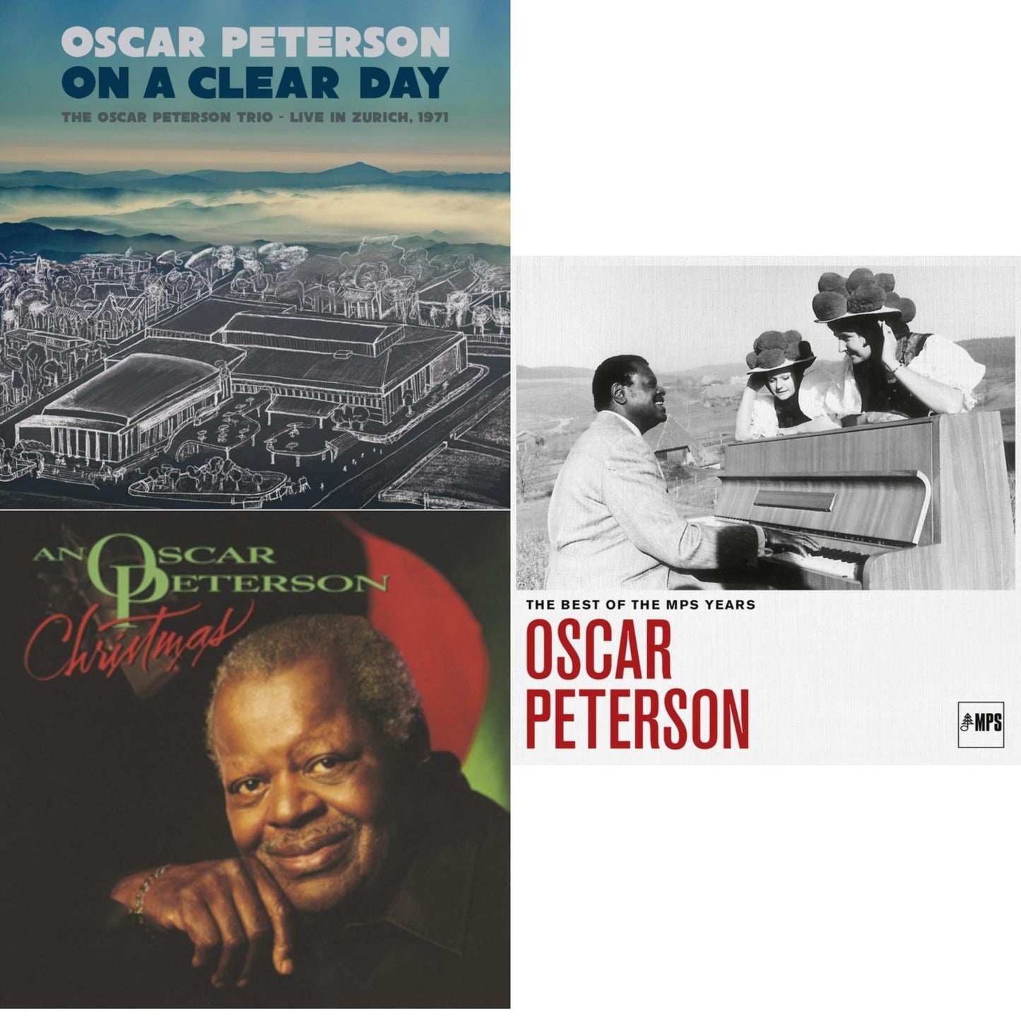 Oscar Peterson - Best Of Mps Years (2LP) & On A Clear Day: The Oscar Peterson Trio - Live In Zurich, 1971 (2LP/Color Vinyl) (Rsd) & Oscar Peterson Christmas