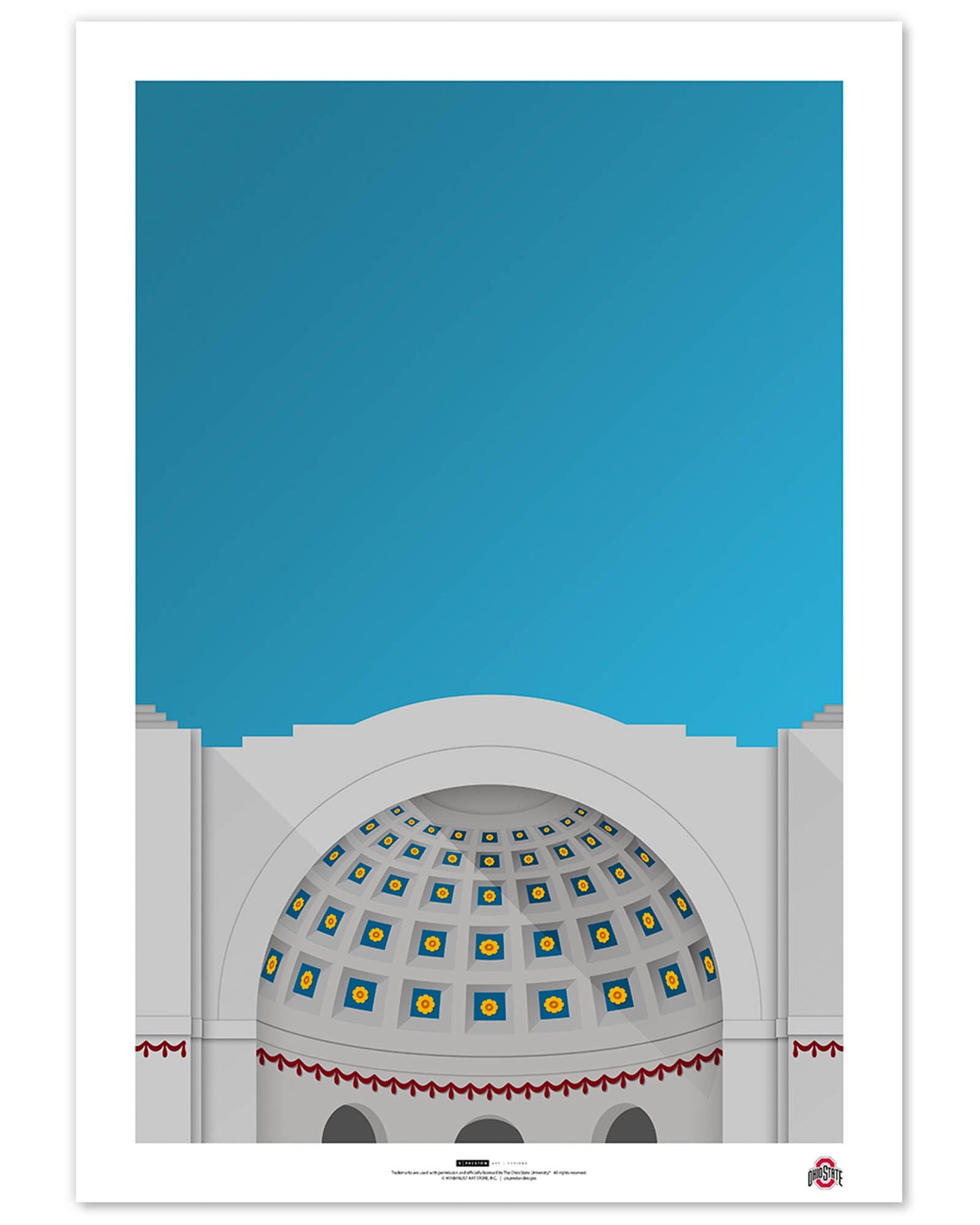 Minimalist Ohio Stadium Art Print