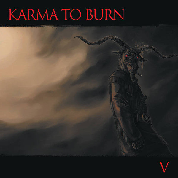 Karma To Burn - V - Limited White, Brown, Orange & Black Colored Vinyl [LP] Vinyl Record Album Cover