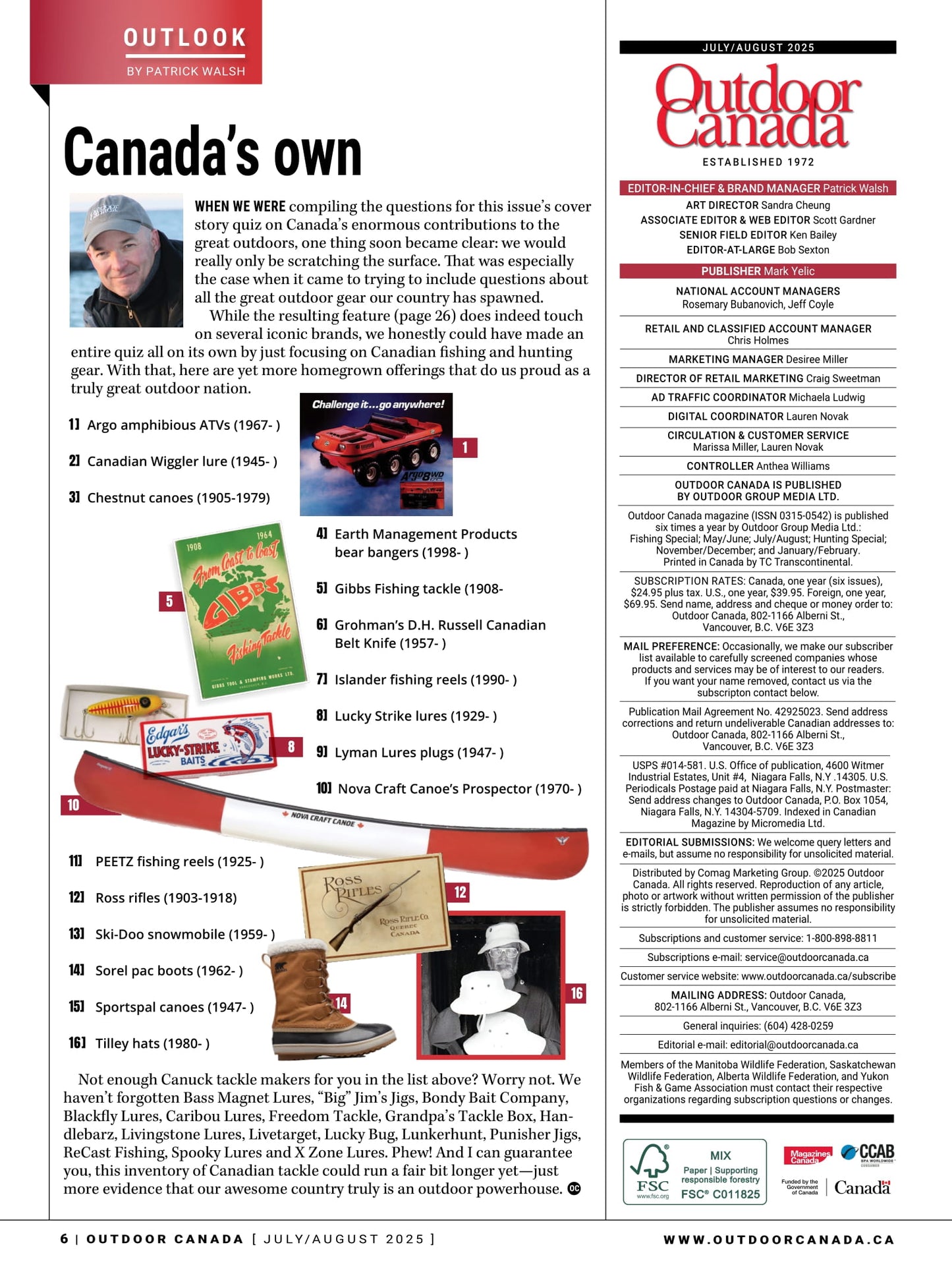 Outdoor Canada - Summer 2025: Our Great Land, Canada’s Wild Landscapes & Greatest Outdoor Achievements, Best Barbless Fishing Techniques, Essential Bird Hunts, Must-Do Bucket-List Destinations & More!