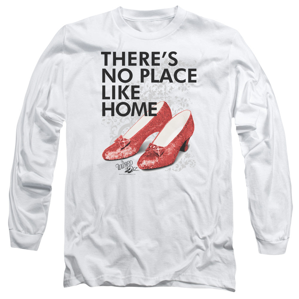 Wizard Of Oz No Place Like Home Mens Long Sleeve Shirt White Officially Licensed